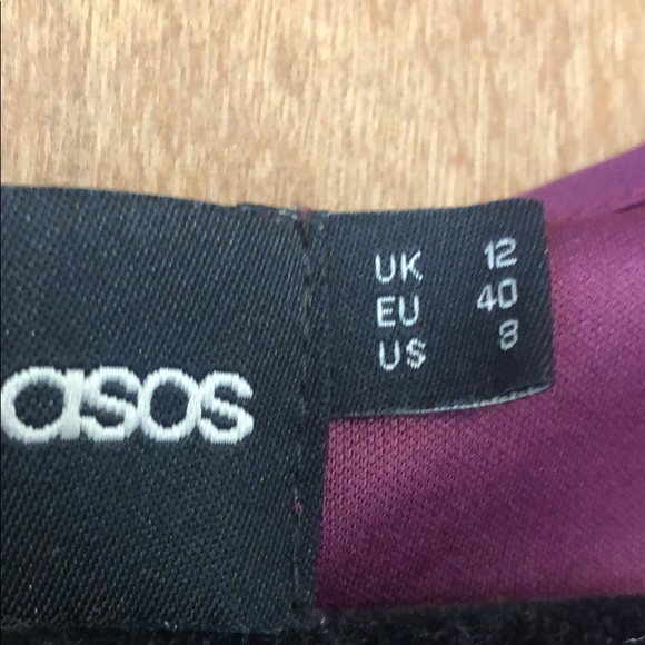 ASOS Cape Back Dress in Plum - Picture 4 of 5